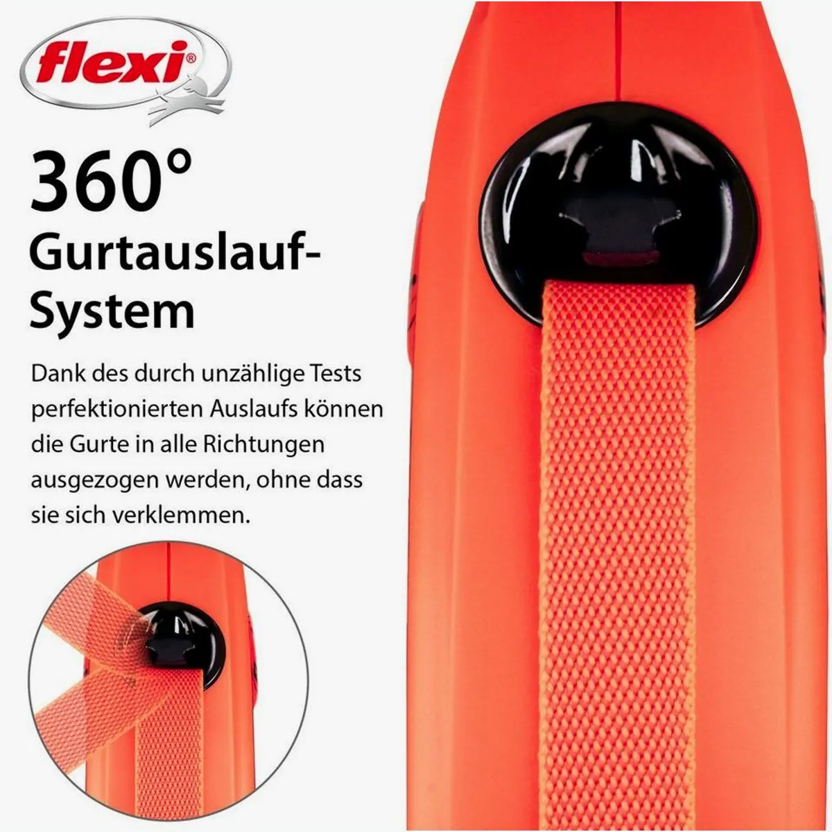 Flexi Xtrem Hundeleine, 5 m Gurt, komfortables Bremssystem, für Hunde bis 35 kg 2