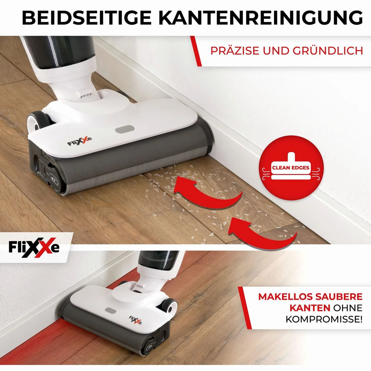 FliXXe 2X2 Squizzle Nass-Trocken-Sauger, kabellos, Kantenreinigung, 150 W 3