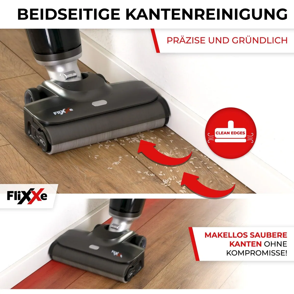 FliXXe X3 Premium Nass-Trocken-Sauger, kabellos, 200 W, Kantenreinigung 4