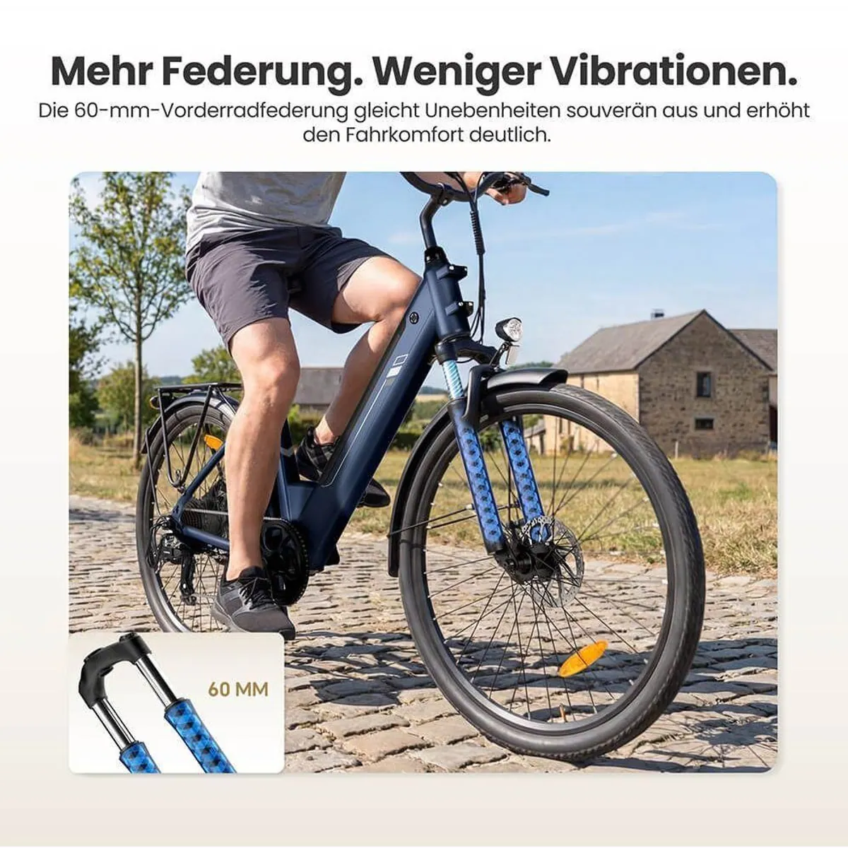 FORIDE E-Bike Roamer 2, herausnehmbarer 561,6 Wh Akku, 7-Gang Shimano, 100 km Reichweite 5