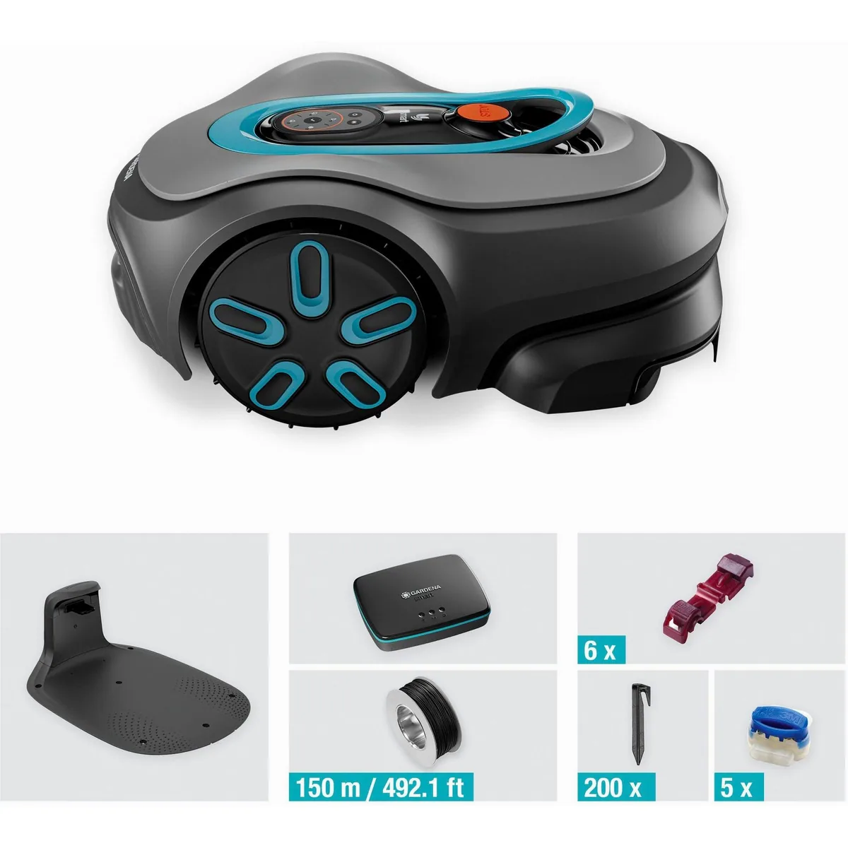 Gardena Mähroboter smart SILENO pro, für Rasenflächen bis 600 m², inkl. 150 m Begrenzungskabel