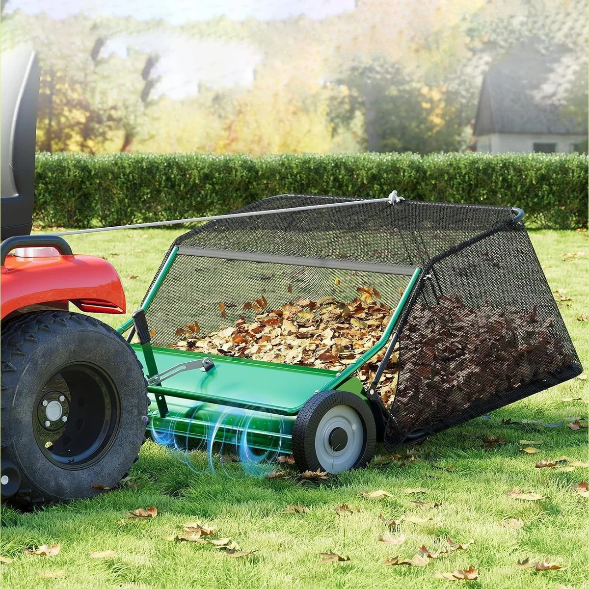 GarveeMore Kehrmaschine 107 cm, großer Fangsack, werkzeuglose Höhenverstellung 2