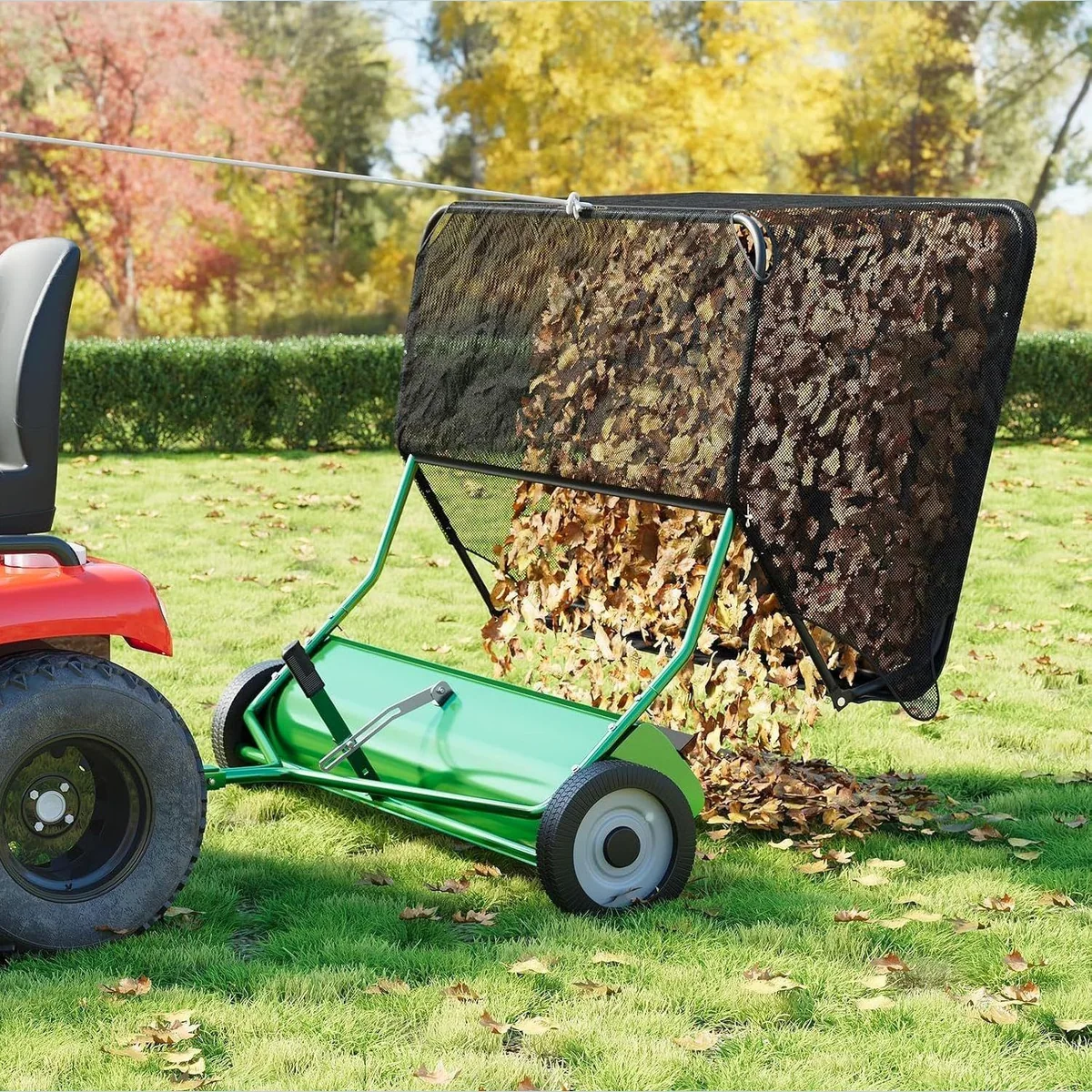 GarveeMore Kehrmaschine 107 cm, großer Fangsack, werkzeuglose Höhenverstellung 4