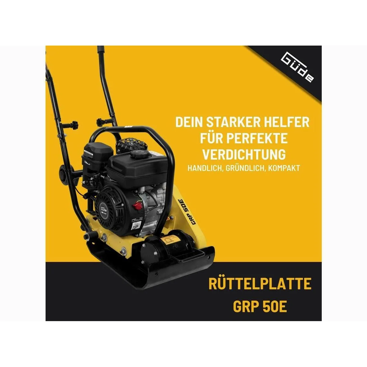 Güde Rüttelplatte GRP 50E + Tischsäge LTS 105/125 G, robuste Baugeräte im Set 5