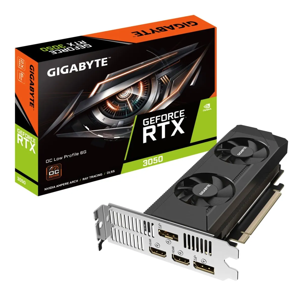 Gigabyte GeForce RTX 3050 OC Low Profile 6G, hohe Grafikleistung, kompaktes Design, effiziente Kühlung