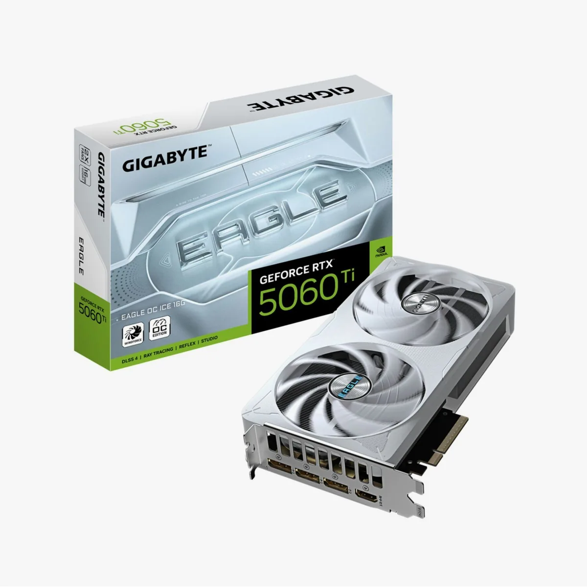 Gigabyte GeForce RTX 5060 Ti EAGLE OC ICE 16G, 16 GB GDDR7, 128 Bit Grafikleistung