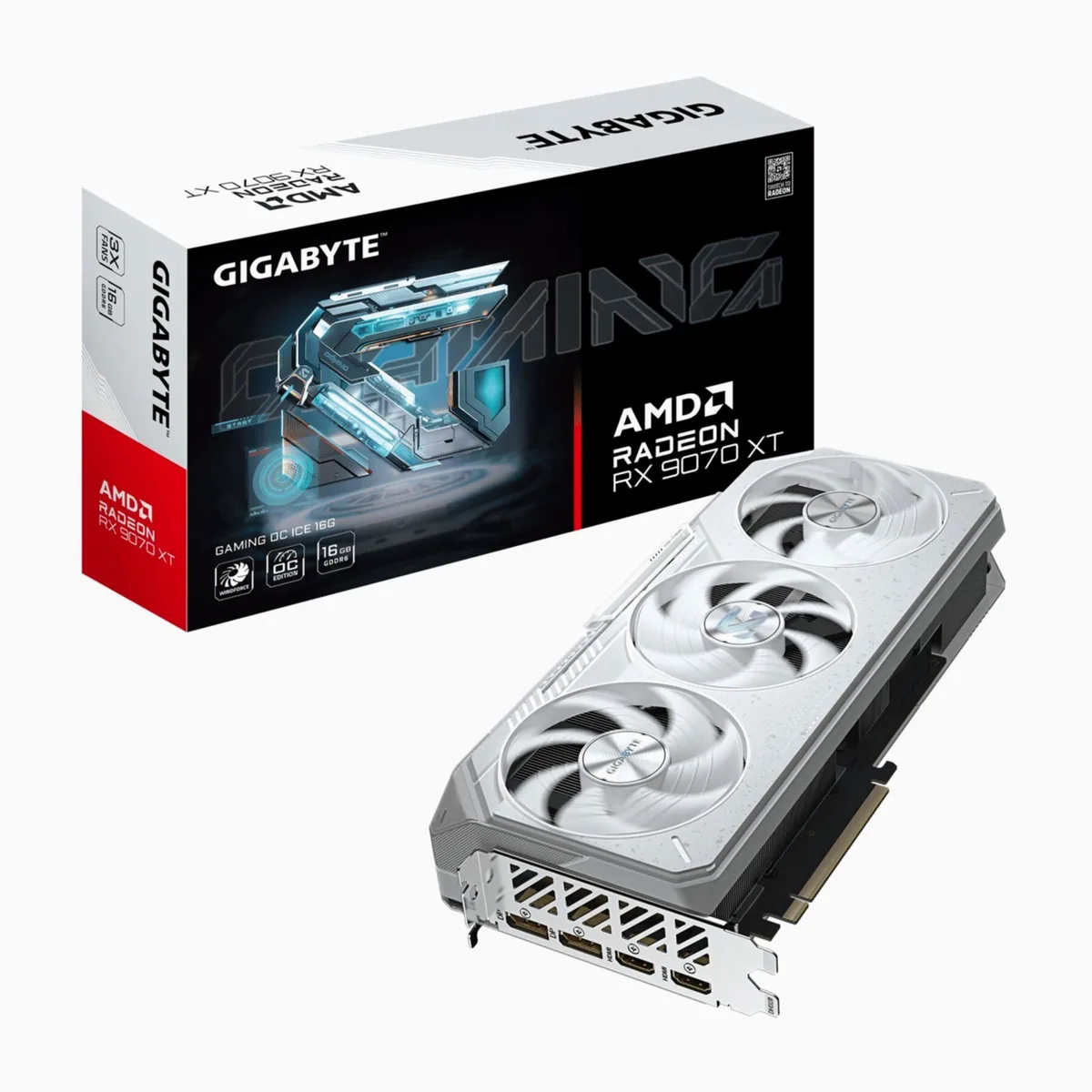 Gigabyte Radeon RX 9070 XT GAMING OC ICE, 16GB GDDR6, hohe Leistung und Kühlung 2