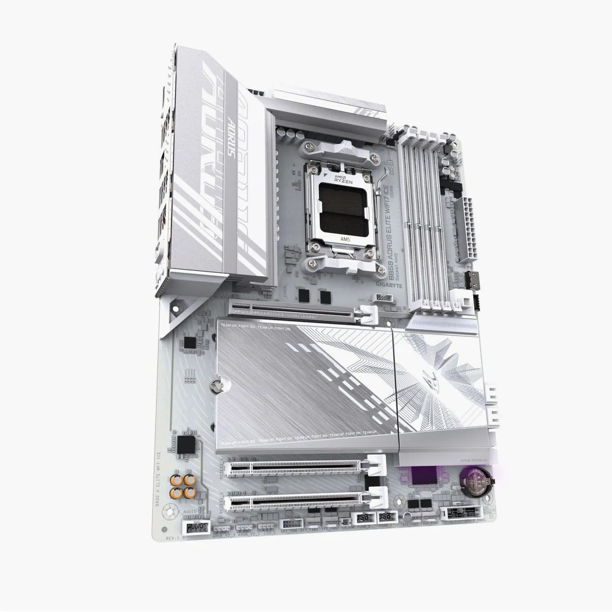 Gigabyte B850 AORUS ELITE WIFI7 ICE Motherboard, Unterstützung für AMD Ryzen 9000, fortschrittliche Kühlung 3