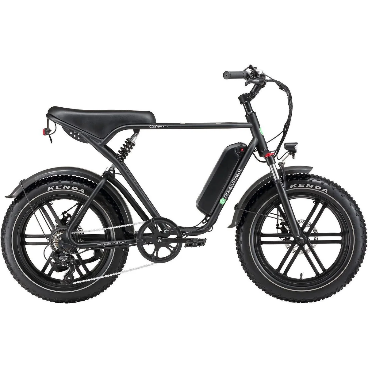 GreenStreet E-Bike California, 7-Gang Shimano, Kettenschaltung, 468 Wh — robustes Design, starke Leistung, vielseitig einsetzbar
