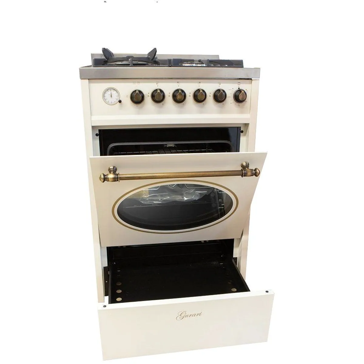 GURARI GCH G 614 CR Gas Standherd, 60 cm, 4 Kochstellen, Gasgrill 5
