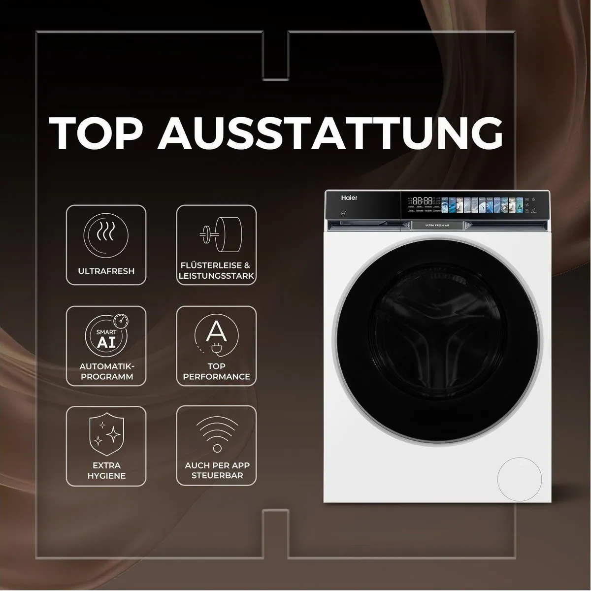 Haier HW130-B14687U1 Waschmaschine, 13 kg, 1400 U/min, WiFi-Smart Control 3