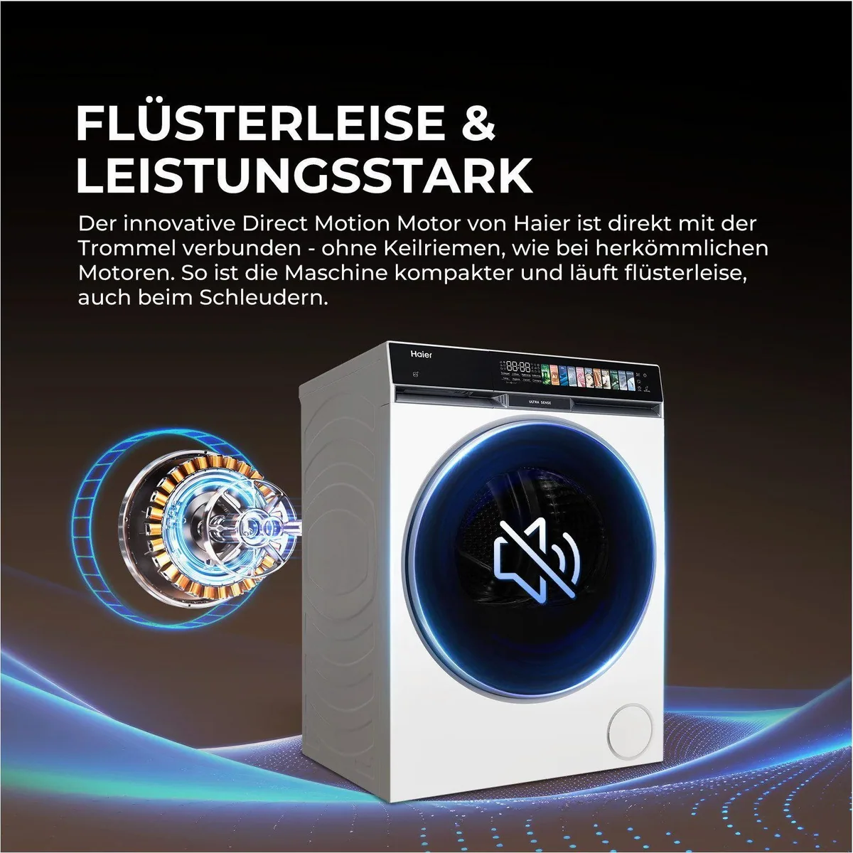 Haier HW130-B14687U1 Waschmaschine, 13 kg, 1400 U/min, WiFi-Smart Control 5