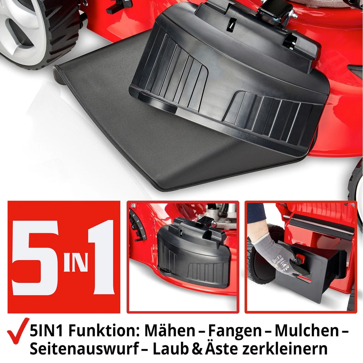 Hecht Benzinrasenmäher 548 SWE, Elektrostart, Radantrieb, 46 cm Schnittbreite 2