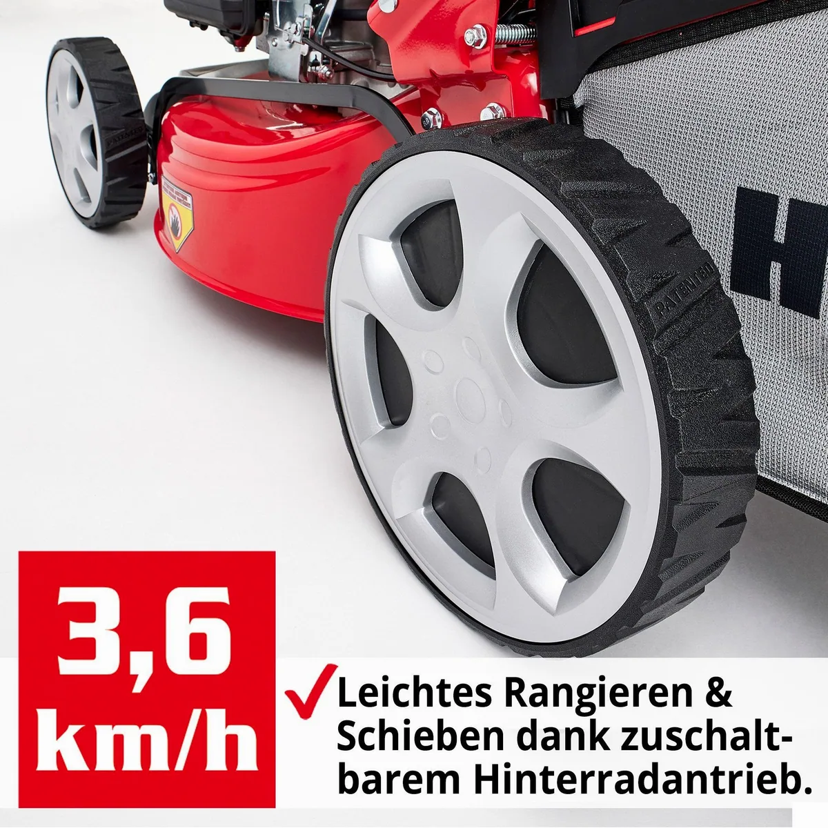 Hecht Benzinrasenmäher 548 SWE, Elektrostart, Radantrieb, 46 cm Schnittbreite 3