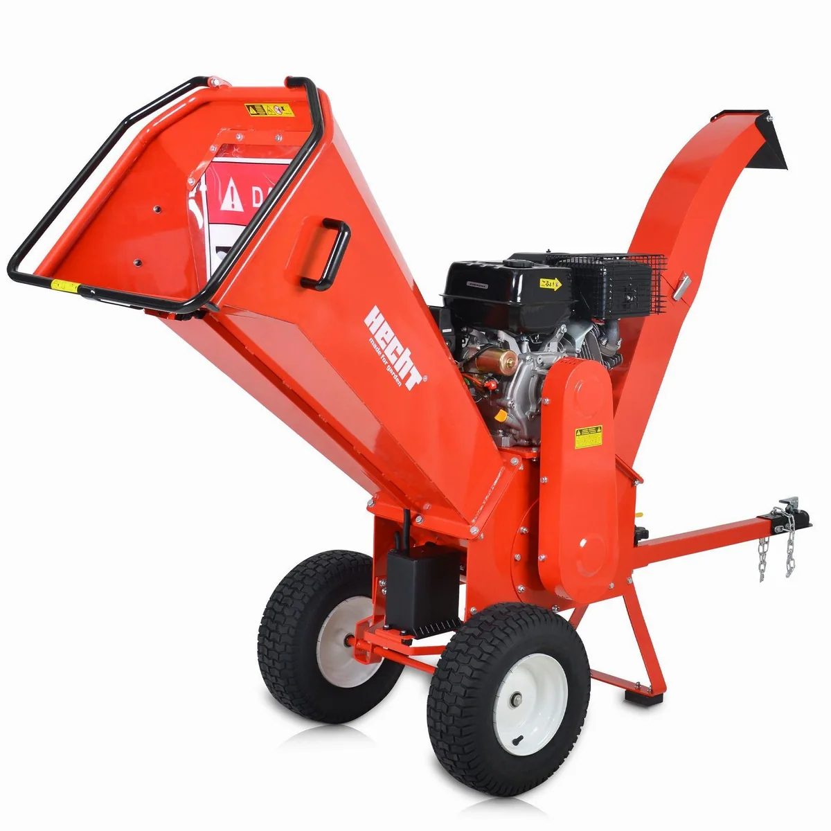 Hecht 6642 Benzin-Gartenhäcksler, 15 PS, Elektrostart, max. 100 mm Äste