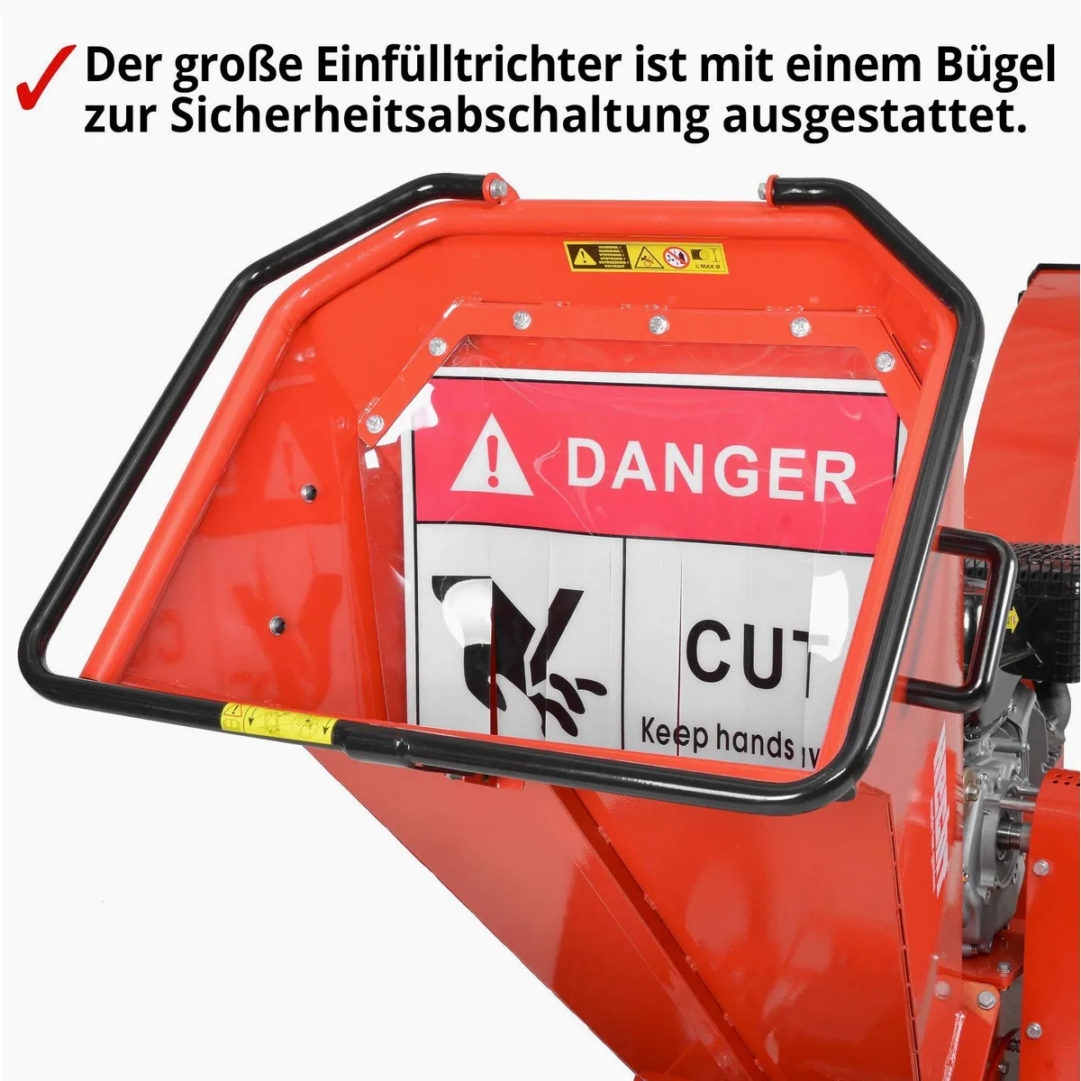 Hecht 6642 Benzin-Gartenhäcksler, 15 PS, Elektrostart, max. 100 mm Äste 4