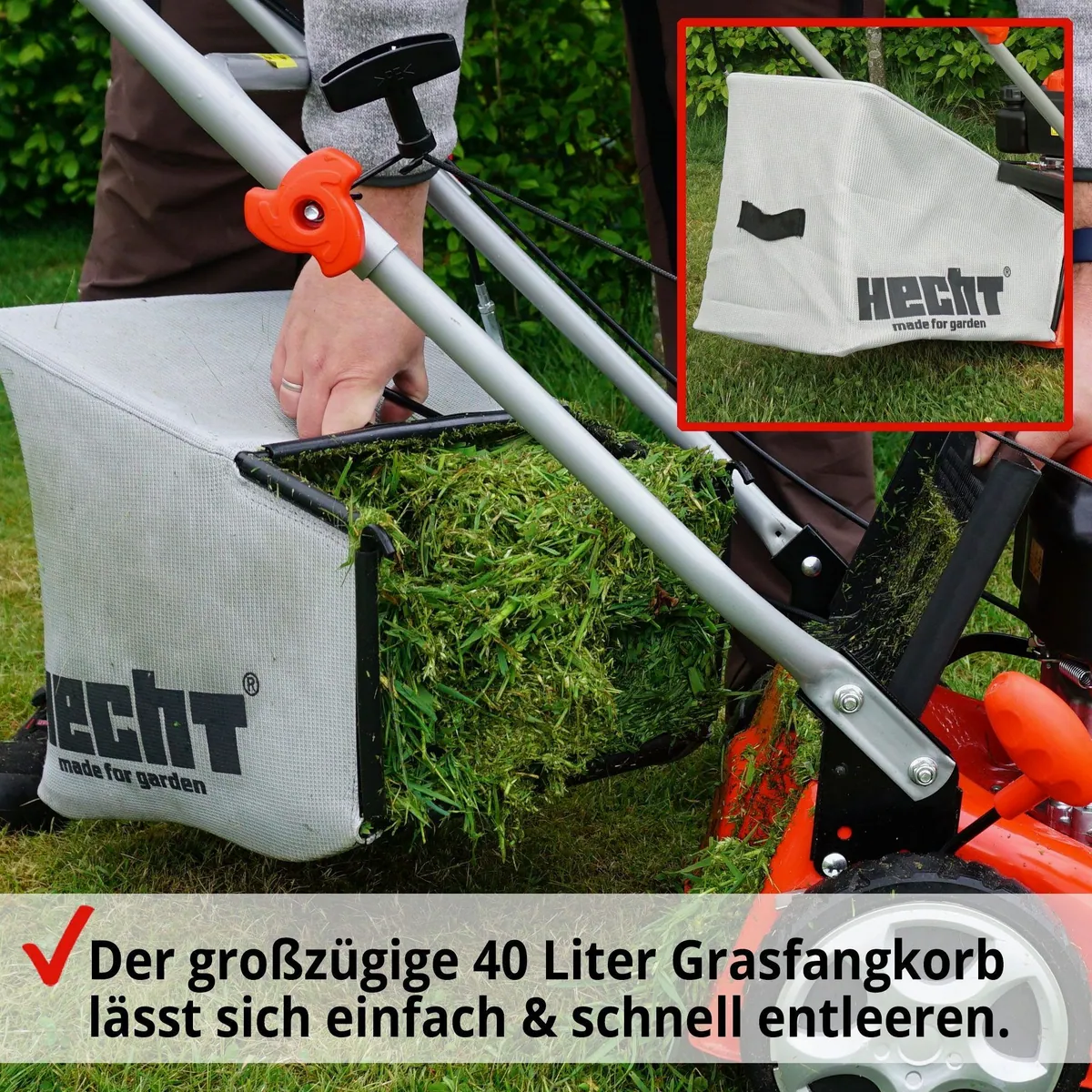 Hecht 541 SW Benzin-Rasenmäher, 40 cm Schnittbreite, 2,72 PS, Radantrieb 2