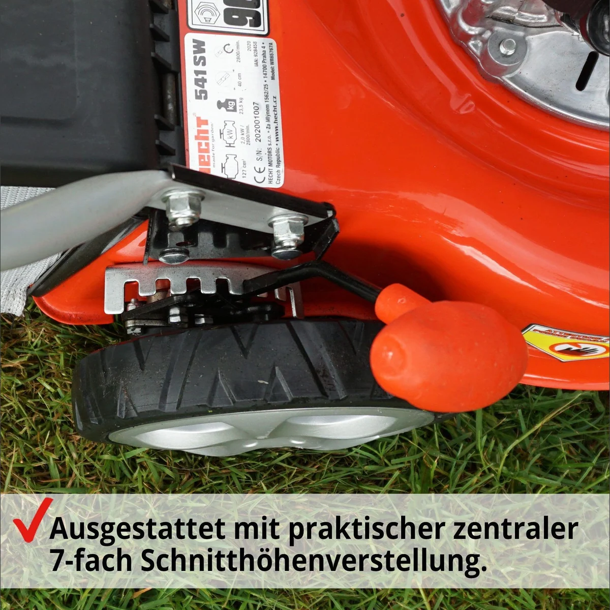 Hecht 541 SW Benzin-Rasenmäher, 40 cm Schnittbreite, 2,72 PS, Radantrieb 3