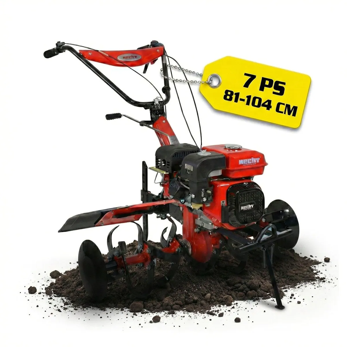 Hecht 7100 Benzin-Gartenhacke, 208 cm³, 7 PS, variable Arbeitsbreite