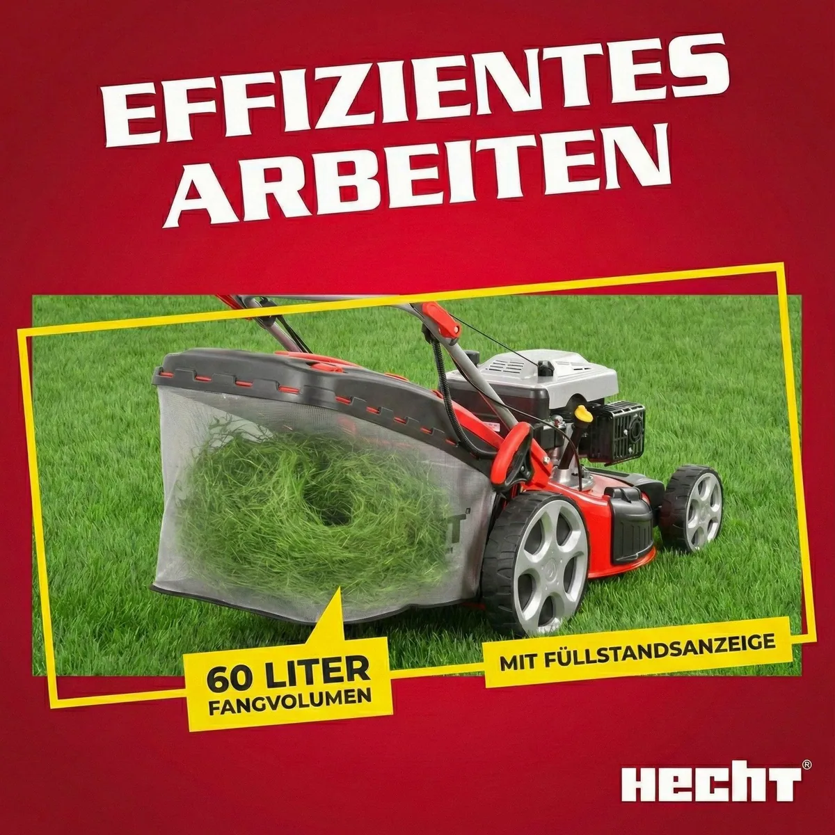 Hecht 5484 SXE Benzin-Rasenmäher, Elektrostart, 4-Gang-Antrieb, 46 cm Schnittbreite 4
