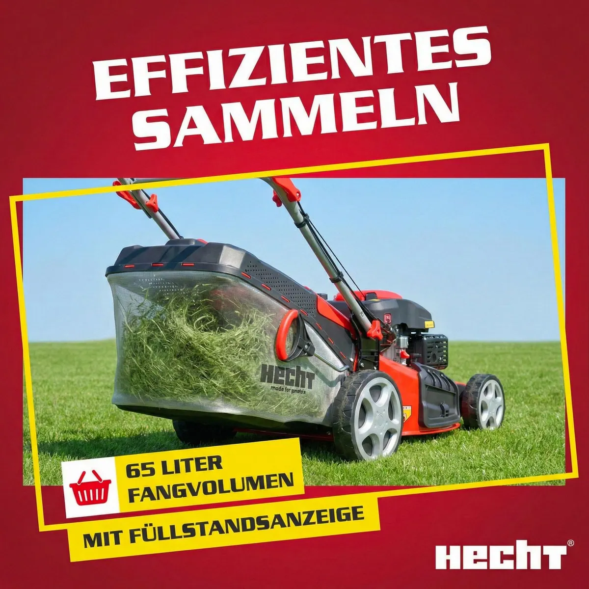 Hecht 551 SXE Benzin-Rasenmäher, 51 cm Schnittbreite, Elektrostart, 5in1-Funktionen 3