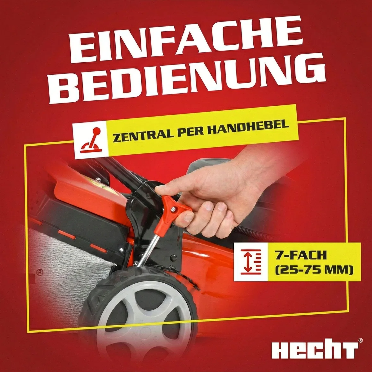 Hecht 551 SXE Benzin-Rasenmäher, 51 cm Schnittbreite, Elektrostart, 5in1-Funktionen 4