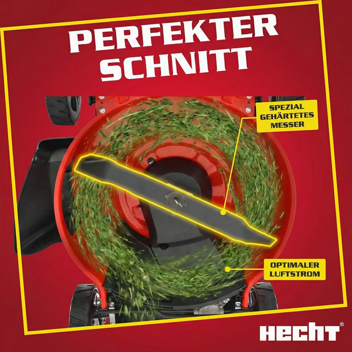 Hecht 554 SX Benzin-Rasenmäher, 53 cm Schnittbreite, Radantrieb, 6 PS 5