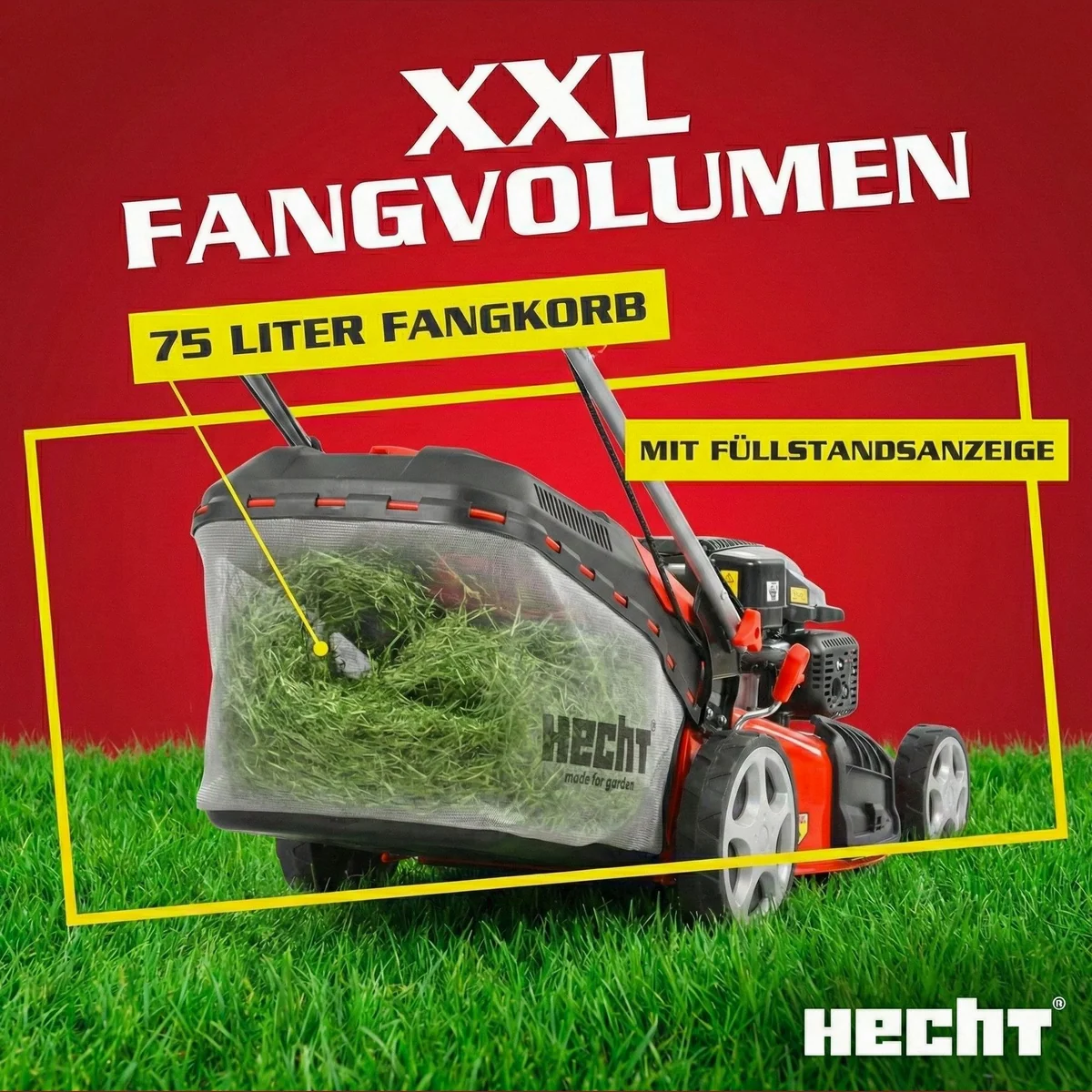 Hecht 554 SXE Benzin-Rasenmäher, 53 cm Schnittbreite, Elektrostart, Radantrieb 4