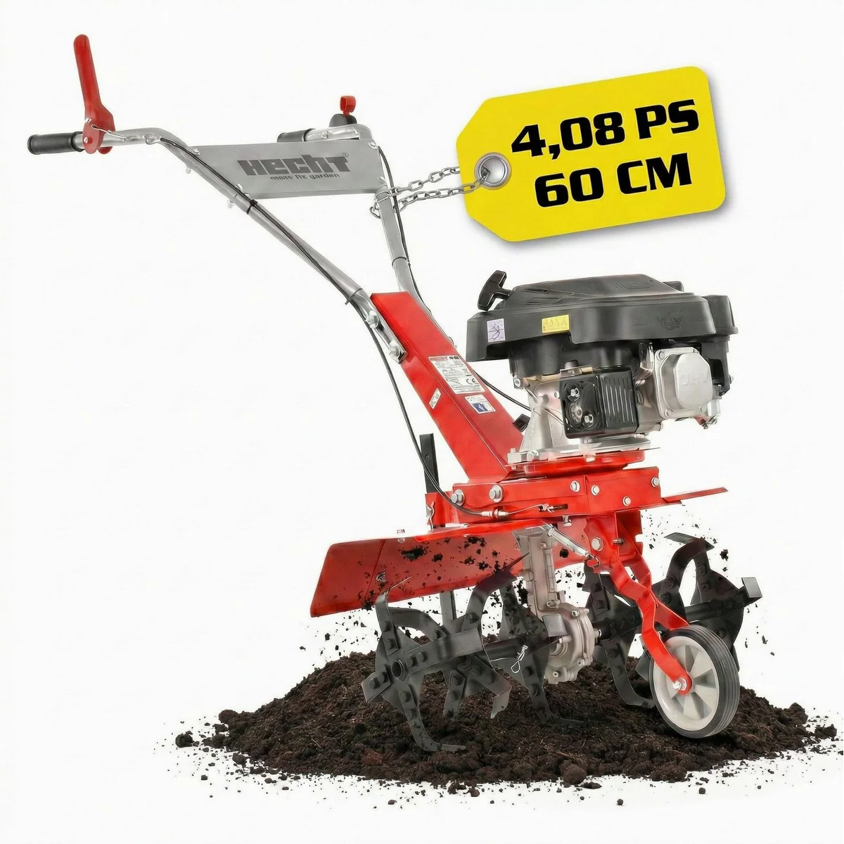 Hecht 747 Benzin-Gartenhacke, 173 cm³, 4,08 PS, 60 cm Arbeitsbreite