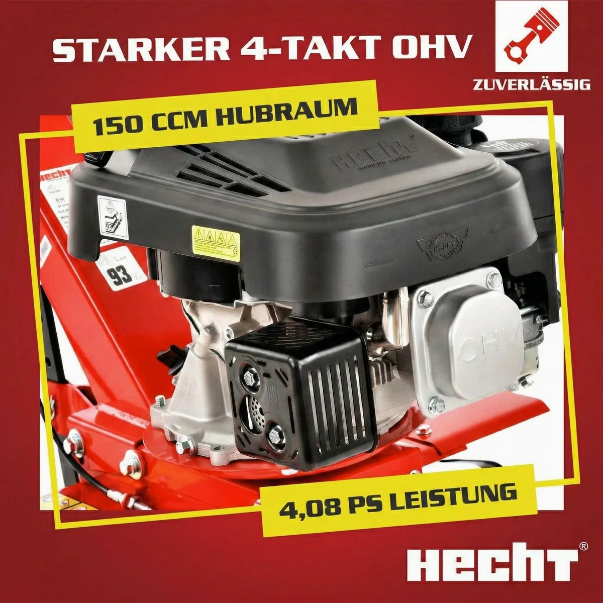 Hecht 747 Benzin-Gartenhacke, 173 cm³, 4,08 PS, 60 cm Arbeitsbreite 4