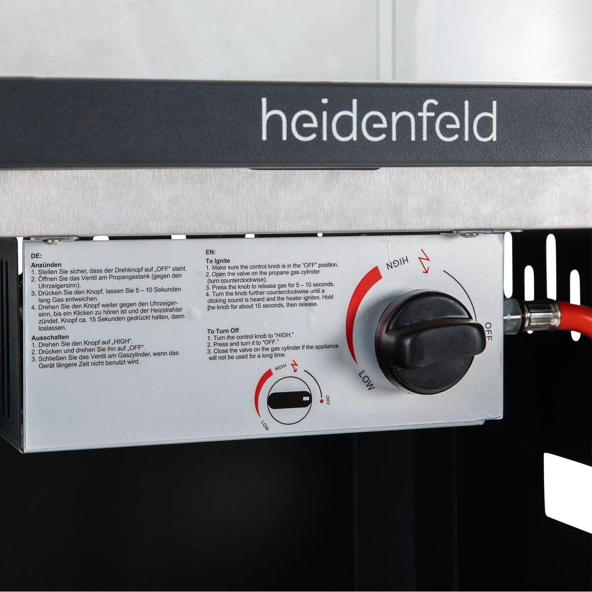 Heidenfeld Gasheizstrahler Inferno Lounge GH600, leistungsstark und flexibel einsetzbar 4