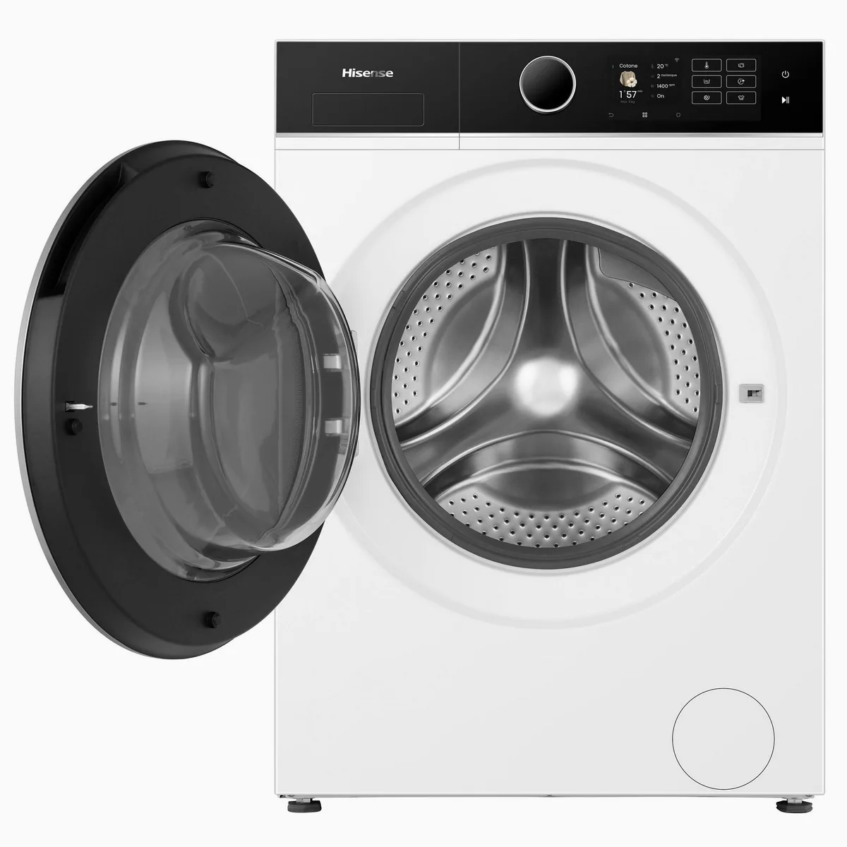 Hisense WF5I8043BWF Waschmaschine, 8 kg, 1400 U/min, Dampffunktion 2