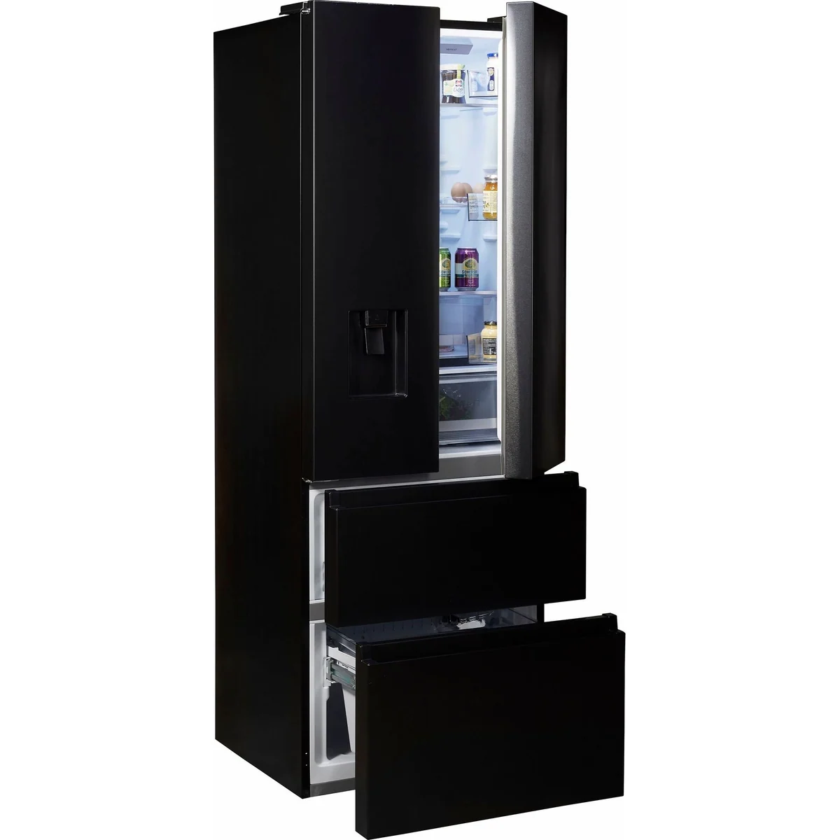 Hisense RF632N4WFE French Door Kühlschrank, No Frost, 336 l Kühlvolumen, LED-Beleuchtung 3