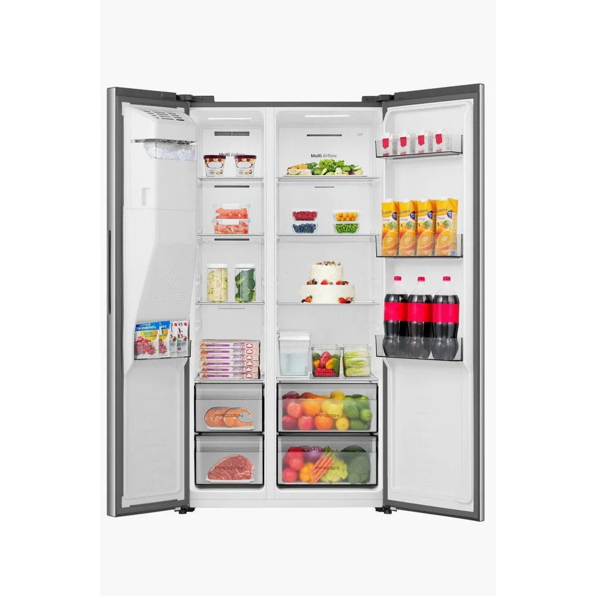 Hisense RS5P528STIE Side-by-Side Kühlschrank, Wasser- und Eisspender, energieeffizient 3