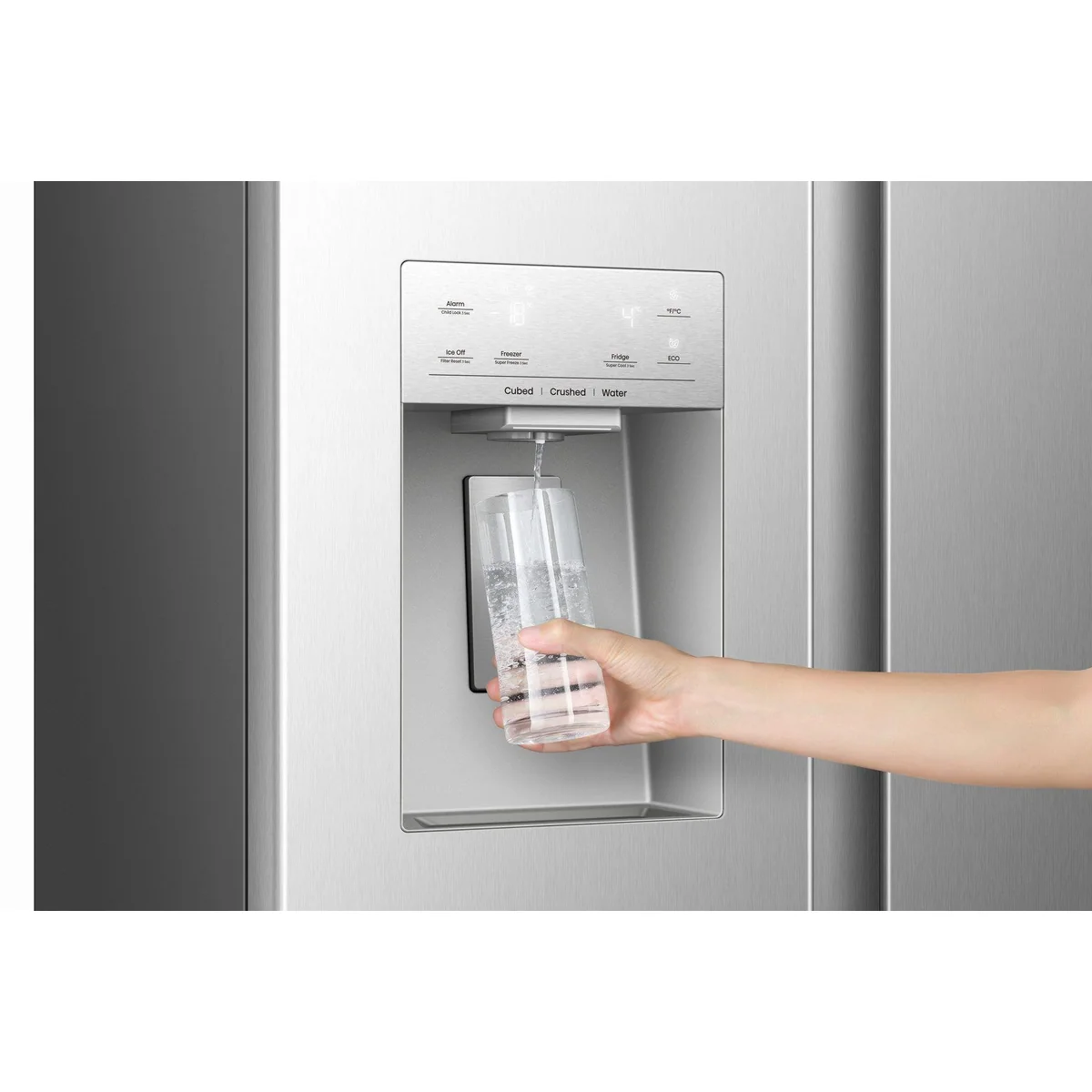 Hisense RS5P528STIE Side-by-Side Kühlschrank, Wasser- und Eisspender, energieeffizient 5