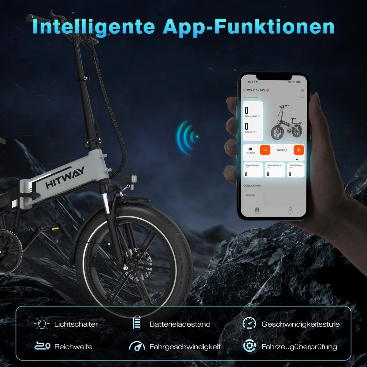 Hitway BK10S E-Bike, 250W Motor, 48V 13Ah Akku, 7-Gang Shimano Schaltung 2