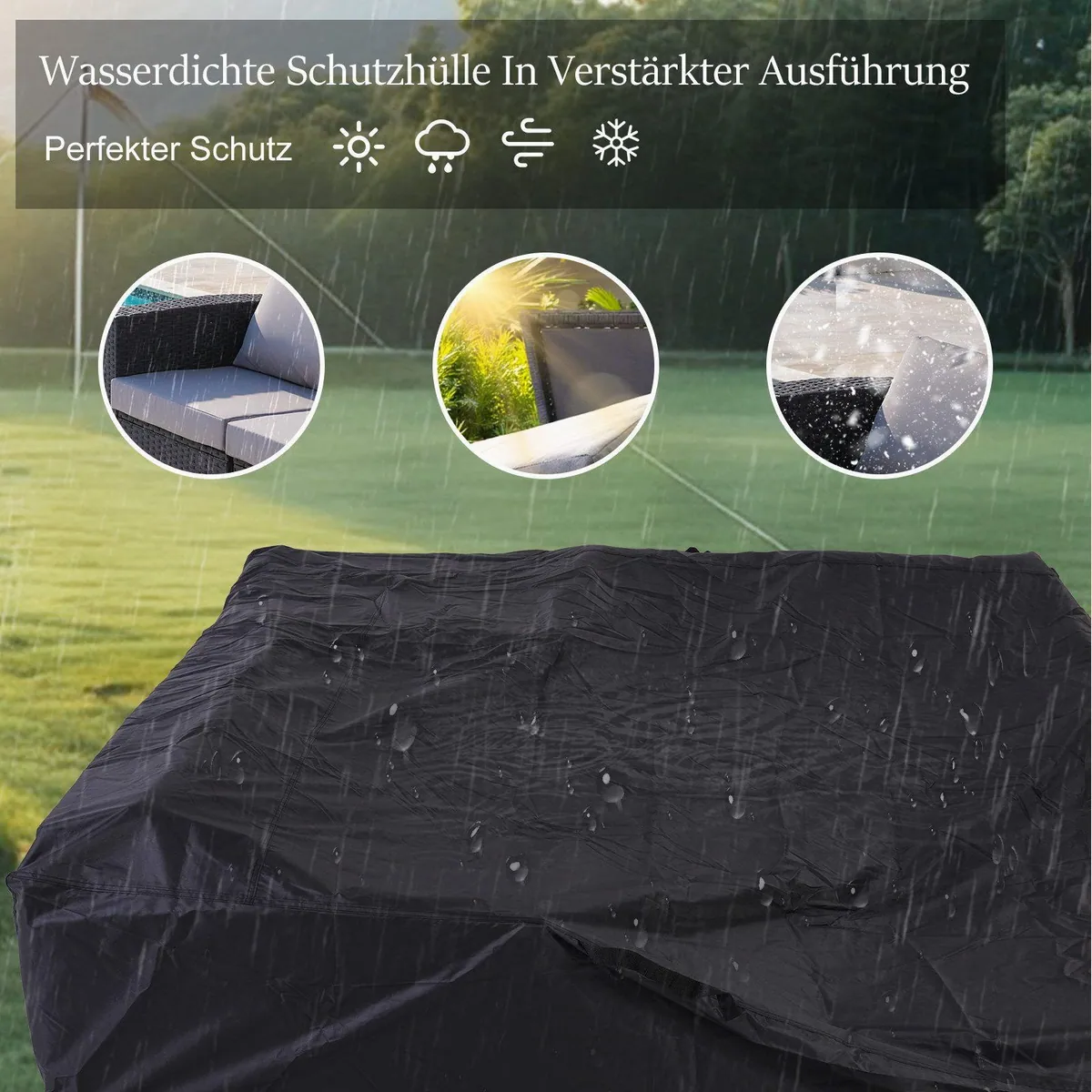 HOMAVO Gartenlounge-Set, 7-teilig, Komfortabel & Wetterfest 5