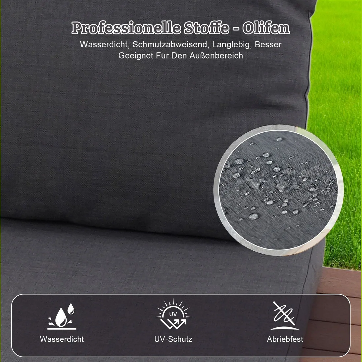 HOMAVO Gartenlounge-Set, modulares Design, wasserabweisend, stabil und pflegeleicht 4