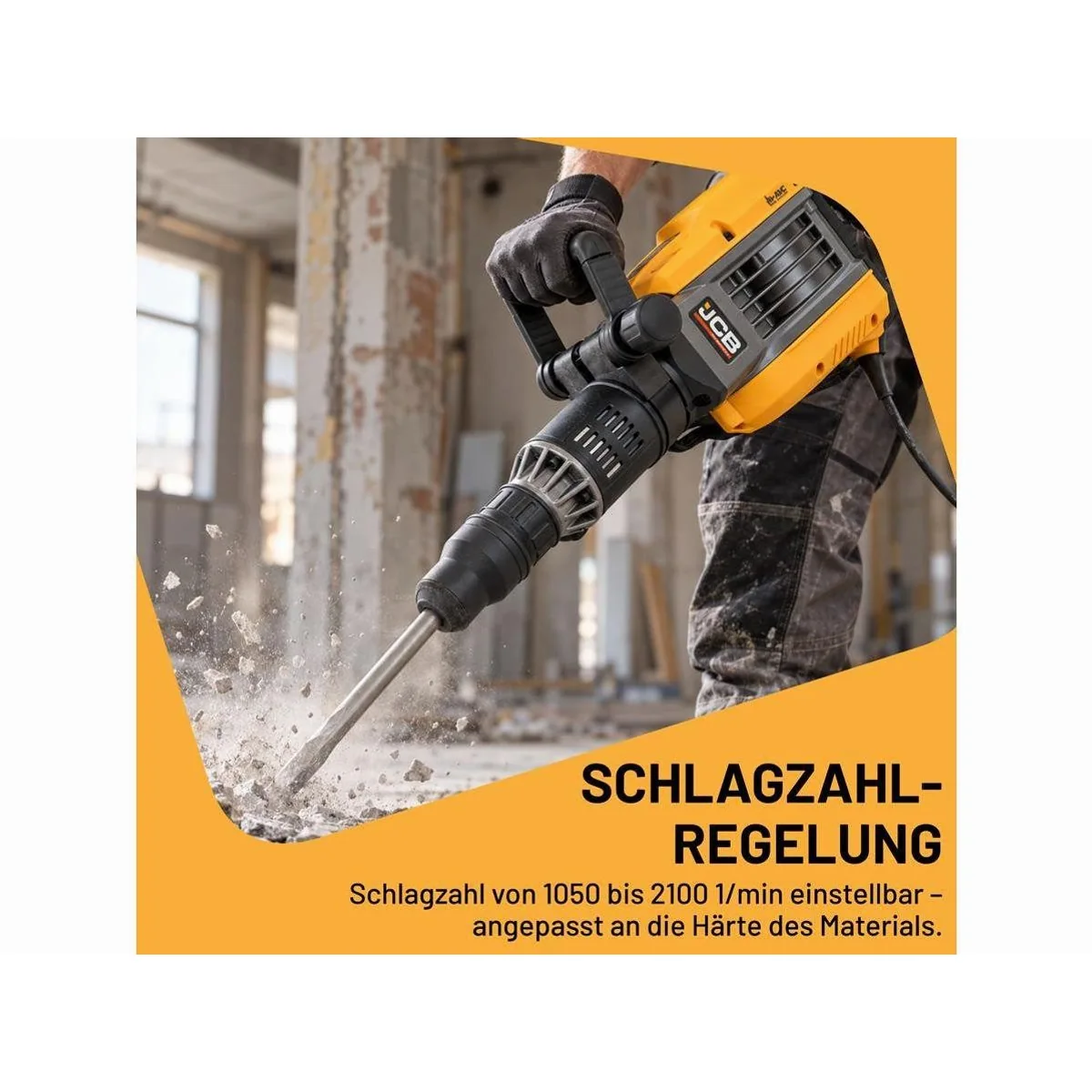 JCB Abbruchhammer DH1600-SDSM, 1650 W, SDS-Max, hohe Schlagkraft 4