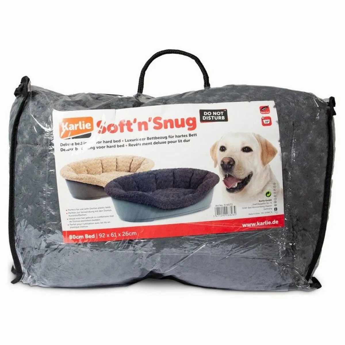 Karlie Cuddly Tierdecke, grau, ideal für Liegekorb Domus 3