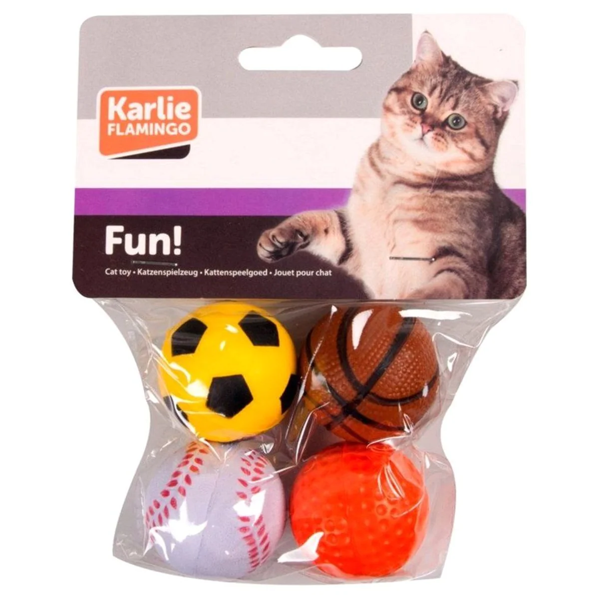 Karlie Moosgummiball für Katzen, vielseitig einsetzbar, ideal zum Spielen