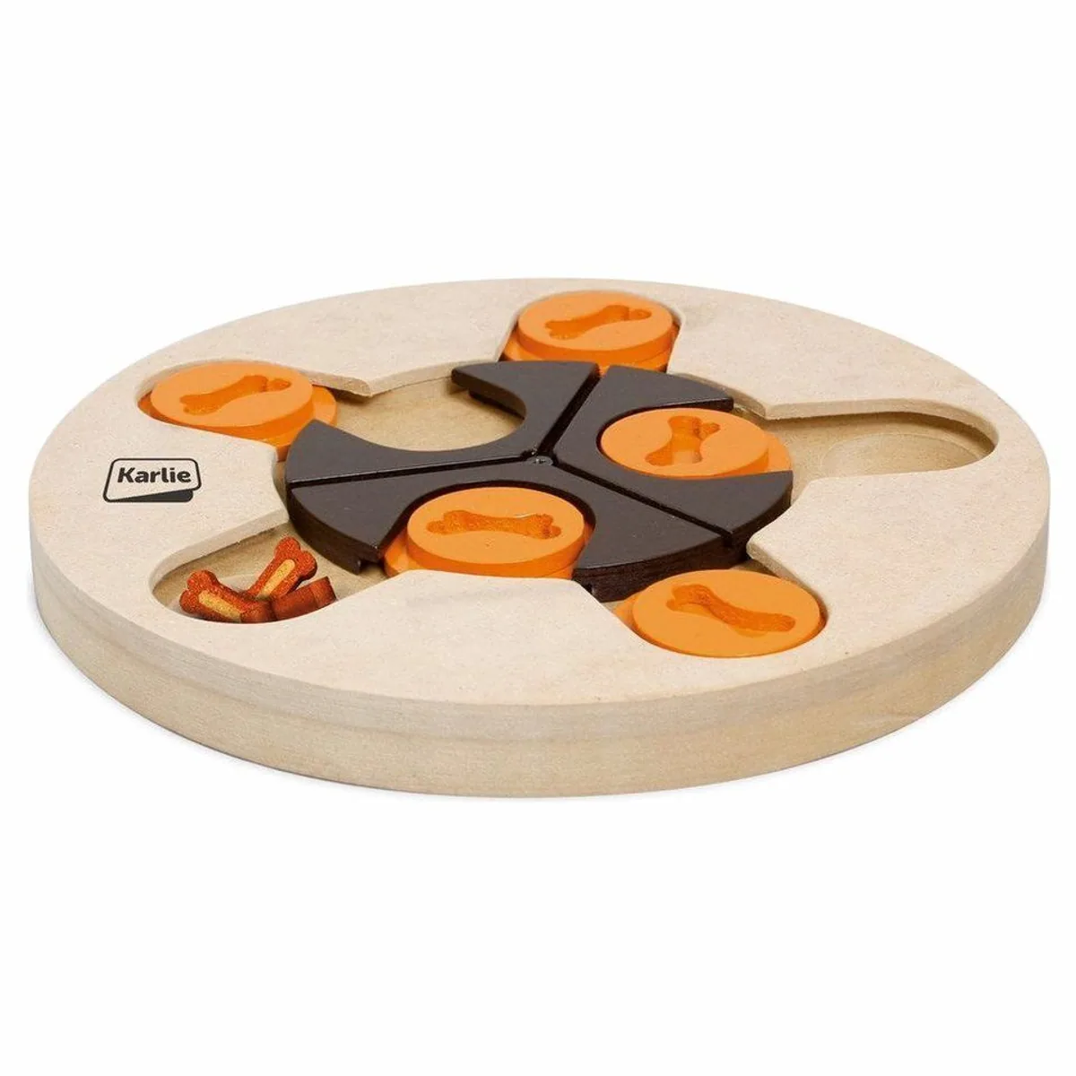 Karlie Doggy Brain Train Athena, fördert mentale Fitness, aus Holz, 23 x 23 x 2,5 cm