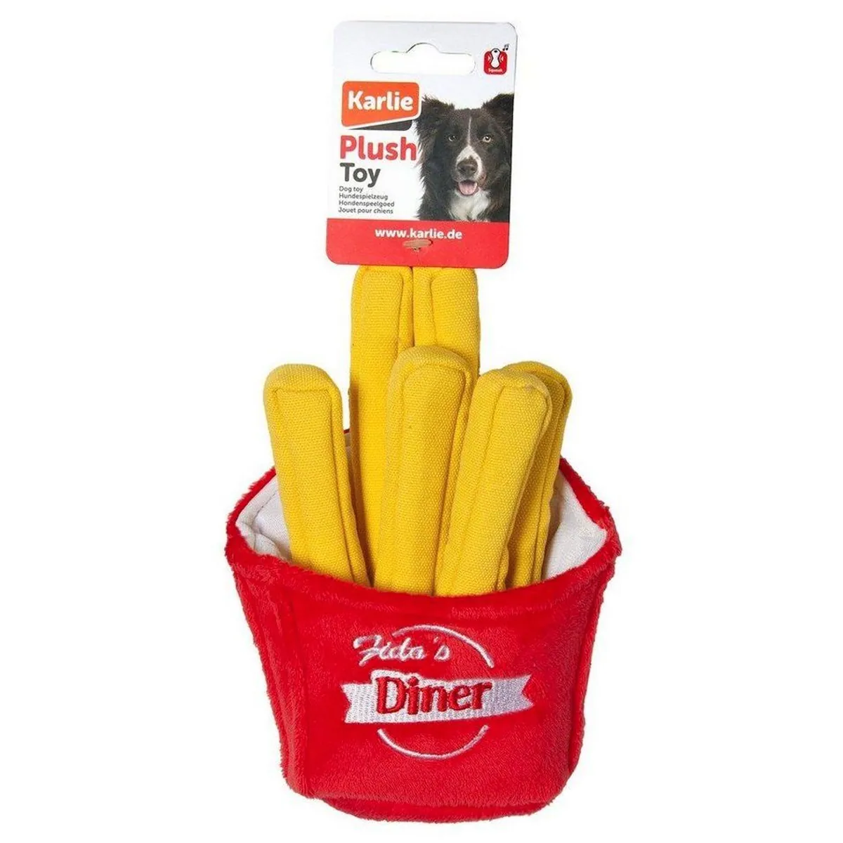 Karlie Tierkuscheltier Fritten, sanfter Plüsch, integrierter Squeaker 2