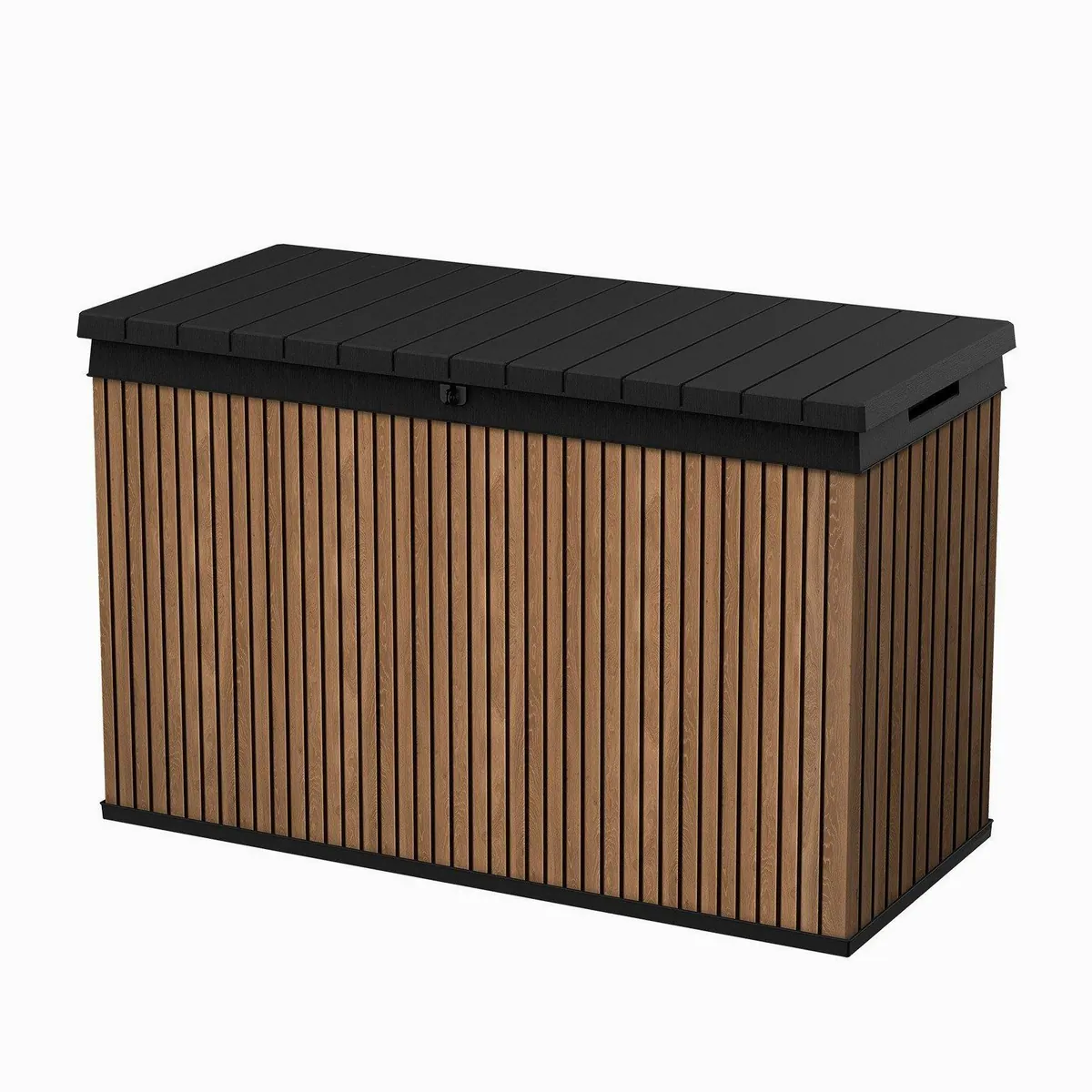 Keter Darwin Signature Gartenbox, 667 Liter, witterungsbeständig, Holzoptik