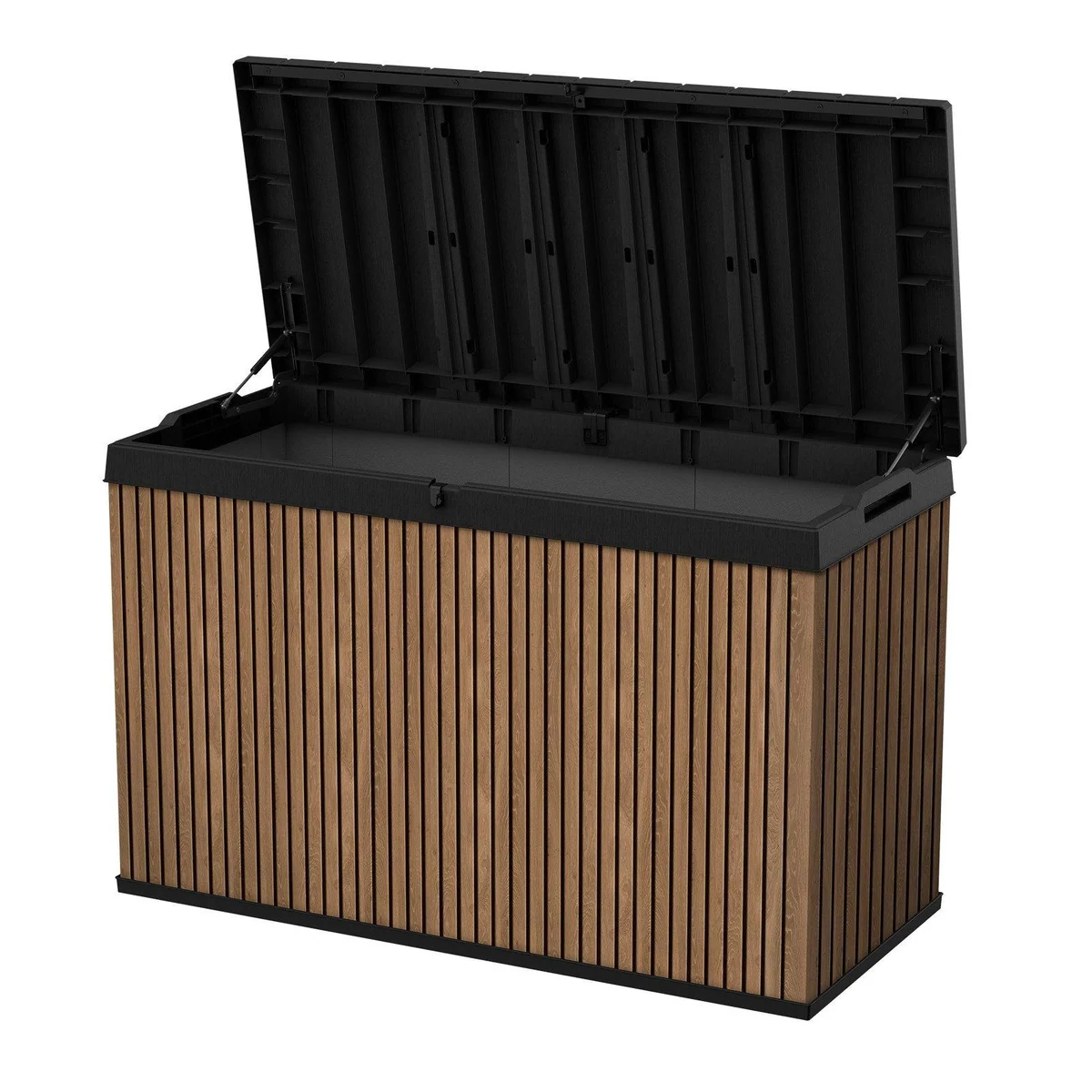 Keter Darwin Signature Gartenbox, 667 Liter, witterungsbeständig, Holzoptik 3