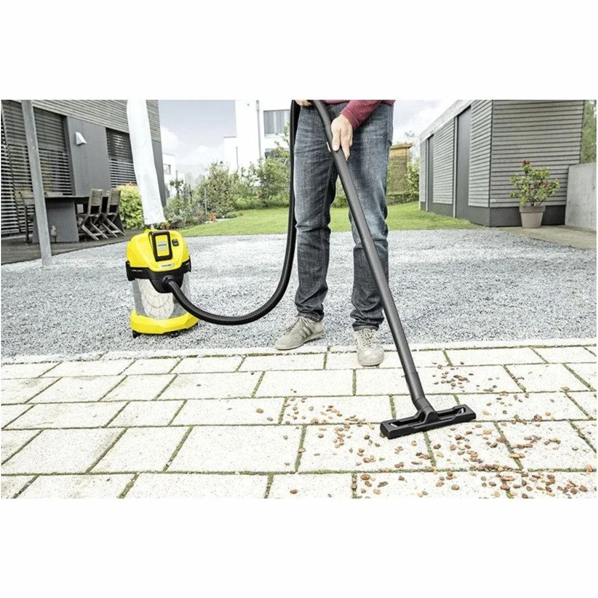 Kärcher WD 3 Battery Premium, flexibler Mehrzwecksauger mit 17-l-Edelstahlbehälter 2