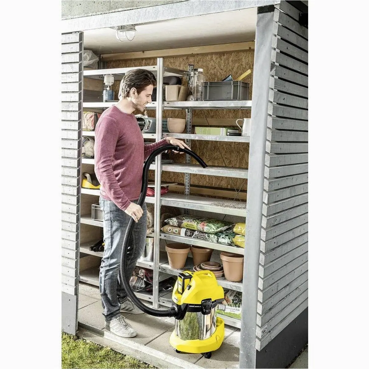 Kärcher WD 3 Battery Premium Set, akkubetrieben, 17-l Edelstahlbehälter, flexible Nutzung 2