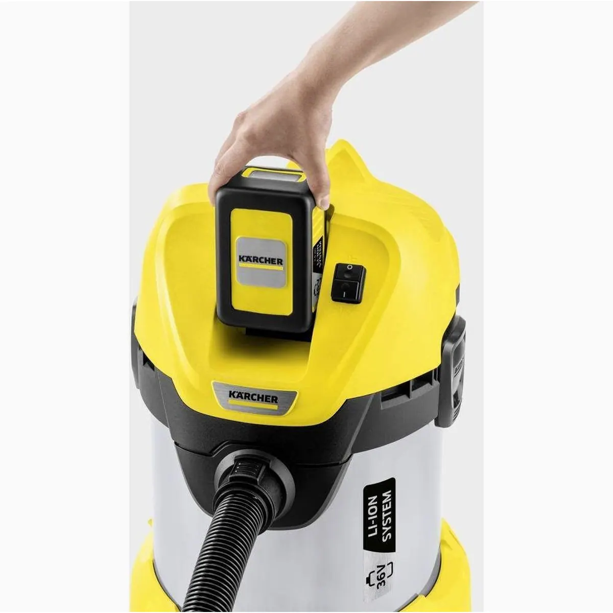 Kärcher WD 3 Battery Premium Set, akkubetrieben, 17-l Edelstahlbehälter, flexible Nutzung 5