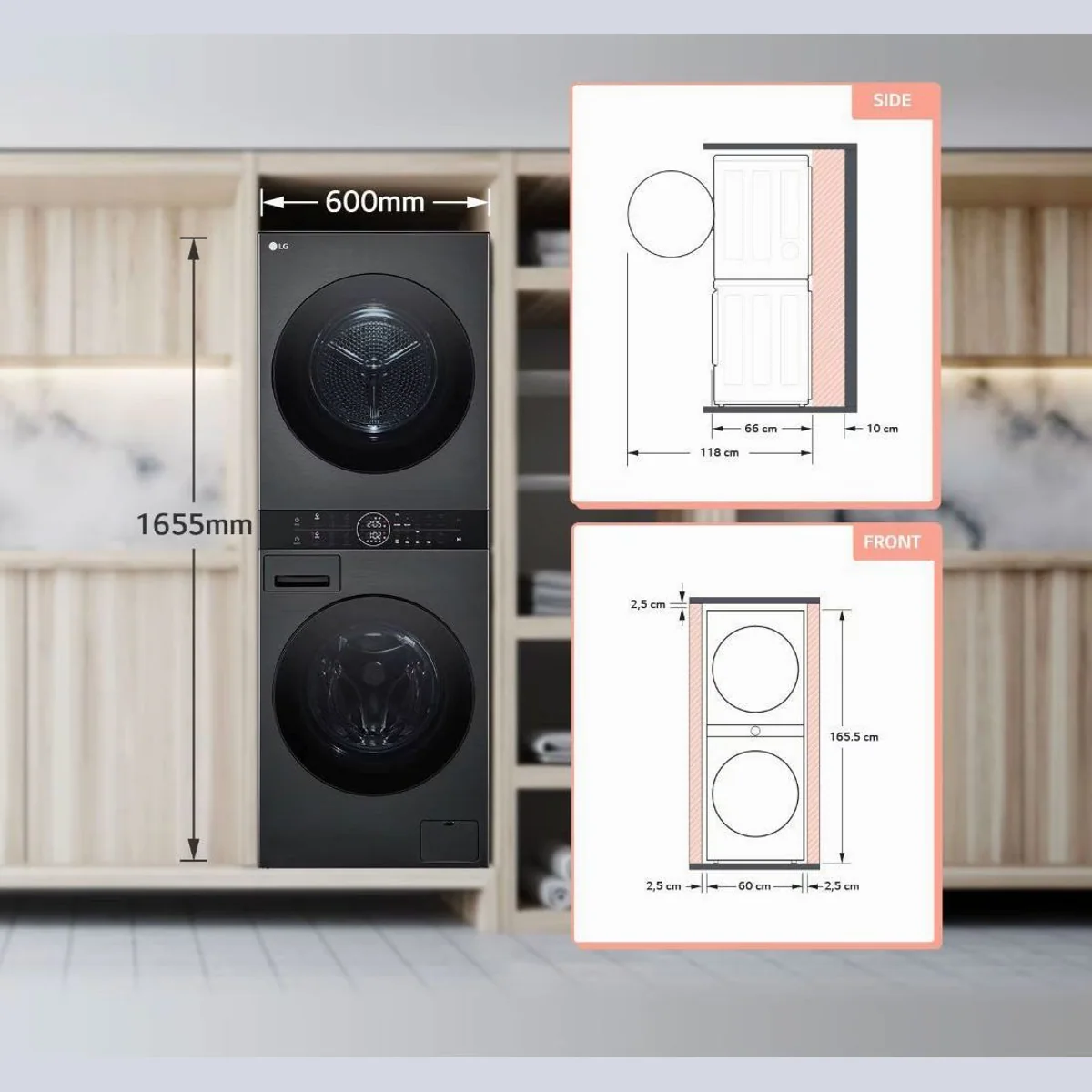 LG WashTower WT1210, 12 kg Waschen, 10 kg Trocknen, AI DD Technologie 5