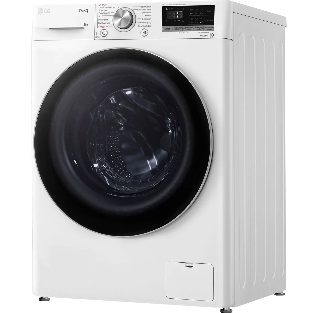 LG F4WV708P1E Waschmaschine, 8 kg, 1400 U/min, TurboWash für schnelles Waschen 3